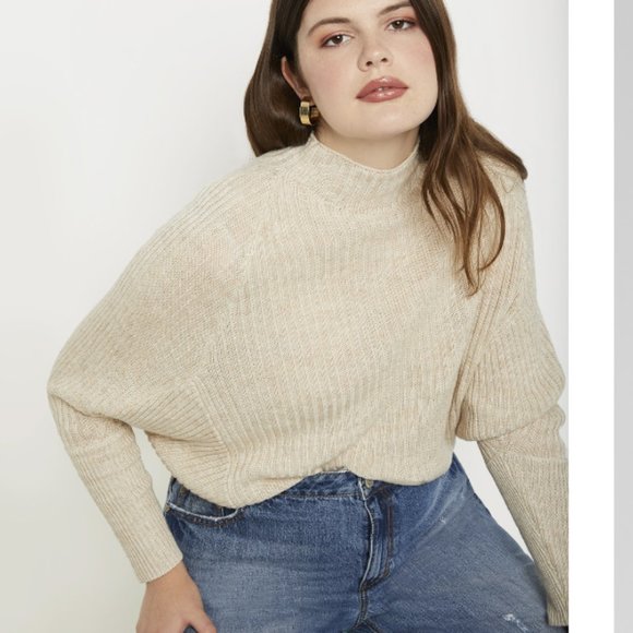 Eloquii Cream Sweater - Picture 1 of 12